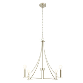 Four Light Chandelier in Brushed Nickel