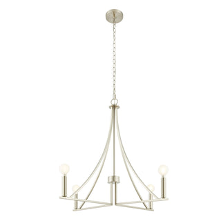 Four Light Chandelier in Brushed Nickel