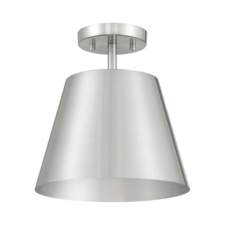 One Light Semi-Flush Mount in Brushed Nickel