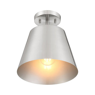 One Light Semi-Flush Mount in Brushed Nickel
