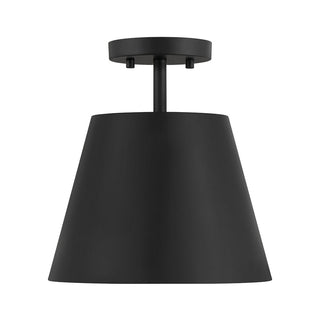 One Light Semi-Flush Mount in Matte Black