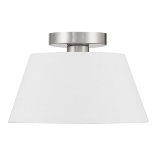 One Light Semi-Flush Mount in Brushed Nickel