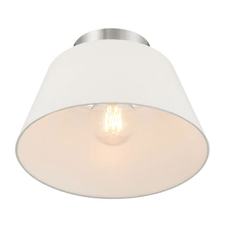 One Light Semi-Flush Mount in Brushed Nickel
