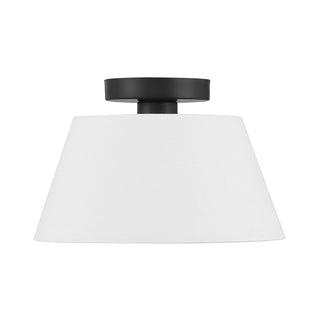 One Light Semi-Flush Mount in Matte Black