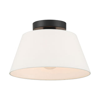 One Light Semi-Flush Mount in Matte Black