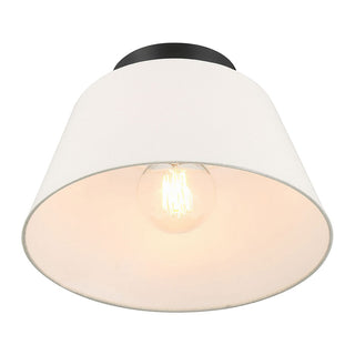 One Light Semi-Flush Mount in Matte Black