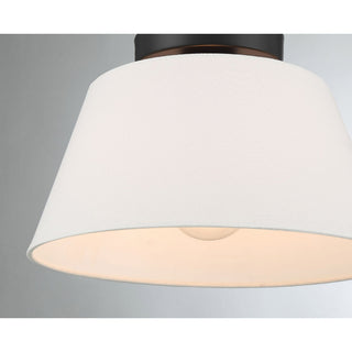 One Light Semi-Flush Mount in Matte Black