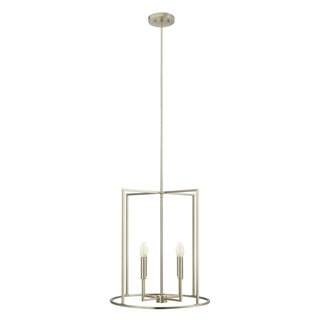 Four Light Pendant in Brushed Nickel