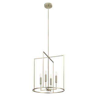 Four Light Pendant in Brushed Nickel