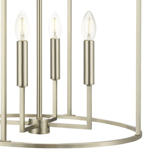 Four Light Pendant in Brushed Nickel