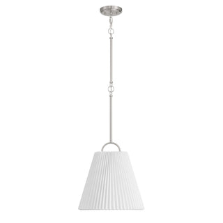 One Light Pendant in Brushed Nickel