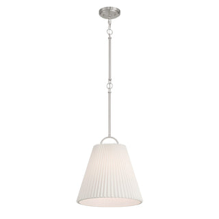 One Light Pendant in Brushed Nickel