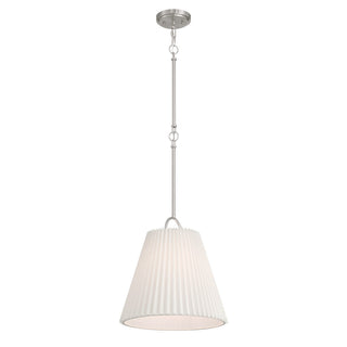 One Light Pendant in Brushed Nickel