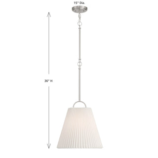 One Light Pendant in Brushed Nickel
