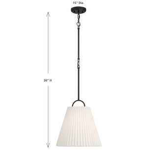 One Light Pendant in Matte Black