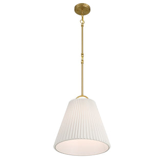 One Light Pendant in Natural Brass