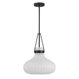 One Light Pendant in Matte Black