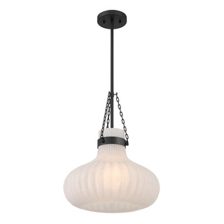 One Light Pendant in Matte Black