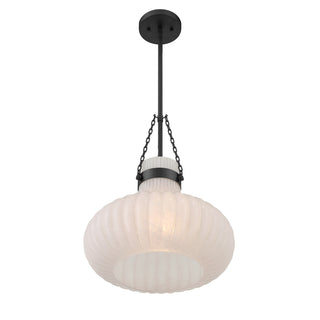 One Light Pendant in Matte Black