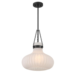One Light Pendant in Matte Black