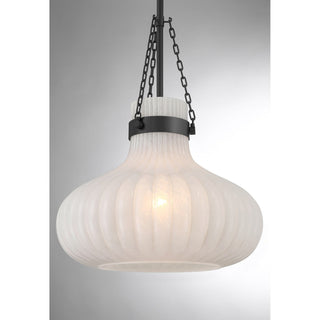 One Light Pendant in Matte Black