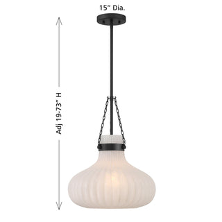 One Light Pendant in Matte Black