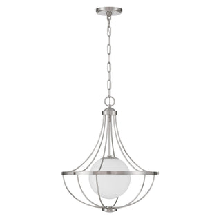 One Light Pendant in Brushed Nickel