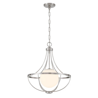 One Light Pendant in Brushed Nickel