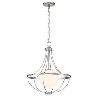 One Light Pendant in Brushed Nickel