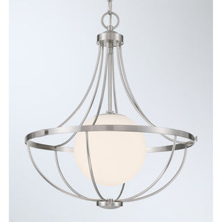 One Light Pendant in Brushed Nickel