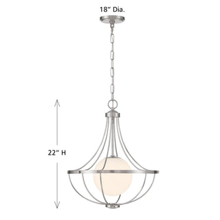 One Light Pendant in Brushed Nickel
