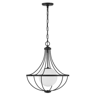 One Light Pendant in Matte Black