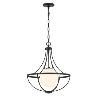 One Light Pendant in Matte Black