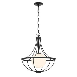 One Light Pendant in Matte Black