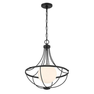 One Light Pendant in Matte Black
