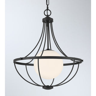One Light Pendant in Matte Black