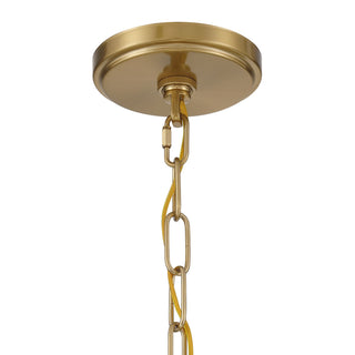 One Light Pendant in Natural Brass