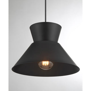 One Light Pendant in Matte Black