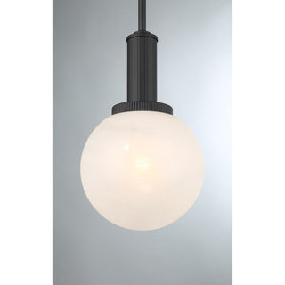One Light Pendant in Matte Black