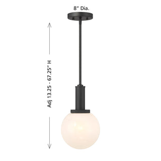 One Light Pendant in Matte Black