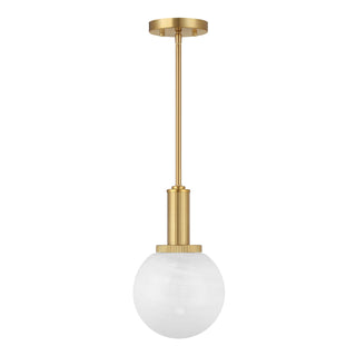 One Light Pendant in Natural Brass