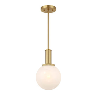 One Light Pendant in Natural Brass
