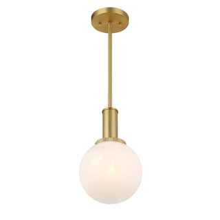 One Light Pendant in Natural Brass