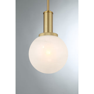 One Light Pendant in Natural Brass