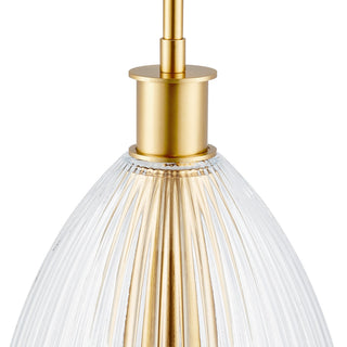 One Light Pendant in Natural Brass