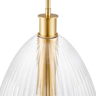 One Light Pendant in Natural Brass