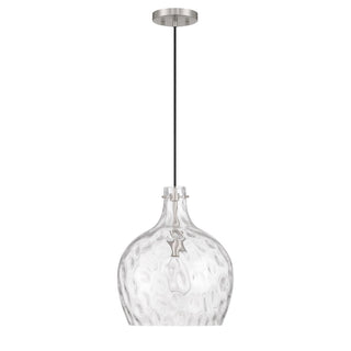 One Light Pendant in Brushed Nickel