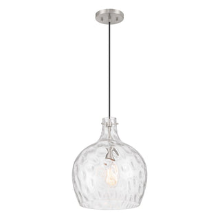 One Light Pendant in Brushed Nickel