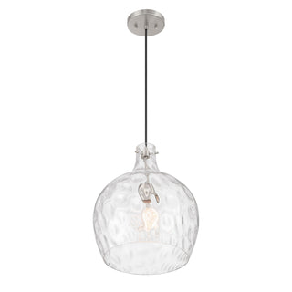 One Light Pendant in Brushed Nickel