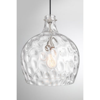 One Light Pendant in Brushed Nickel